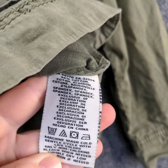 Marrakech Women's Full Zip Military Utility Jacket Green XS Long Sleeve Pockets - Picture 10 of 13